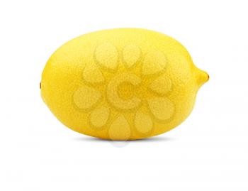 Citrus. ripe yellow lemon isolated on white