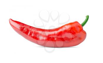 Red hot pepper isolated on white background. paprika