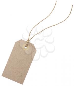 Empty shopping tag template. Isolated on white with clipping paths