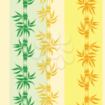 coloured seamless pattern with motive of bamboo