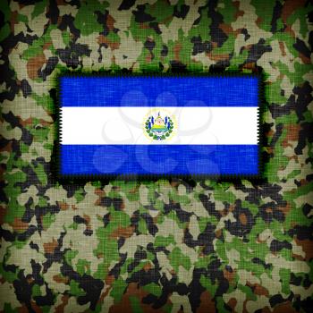 Amy camouflage uniform with flag on it, El Salvador