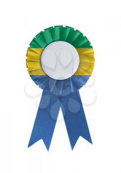 Award ribbon isolated on a white background, Gabon