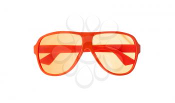 Sunglasses isolated on a white background, orange
