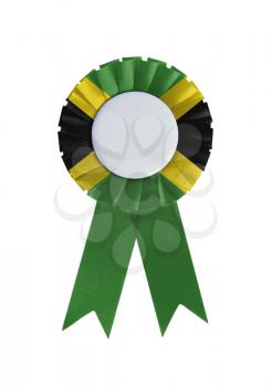 Award ribbon isolated on a white background, Jamaica