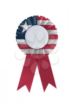 Award ribbon isolated on a white background, Liberia