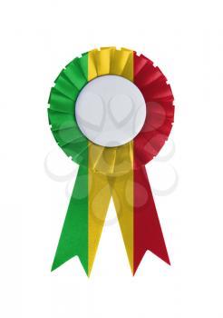 Award ribbon isolated on a white background, Mali