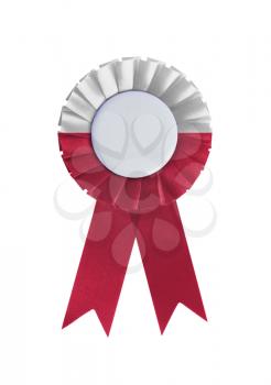 Award ribbon isolated on a white background, Poland