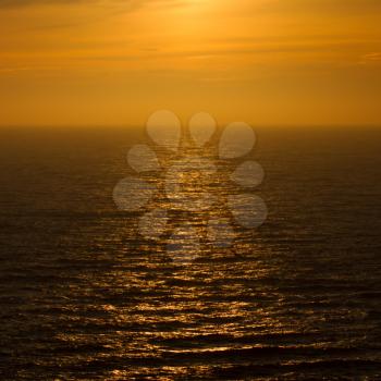 Sunset in the northsea in Germany (Helgoland)