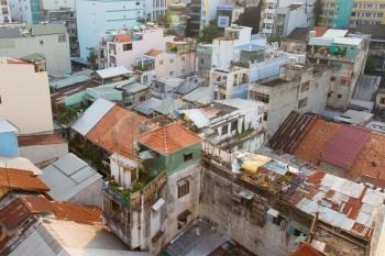 Part of the non commercial skyline of Ho Chi Minh City (Saigon), Vietnam