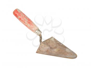 Used trowel, isolated on a white background