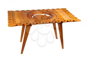 Old wooden table from Suriname, isolated on white