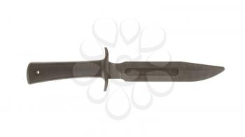 Rubber training knife isolated on a white background