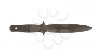 Rubber training knife isolated on a white background