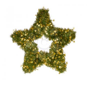 Christmas star ornament isolated on a white background