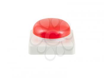 Red button control isolated on a white background