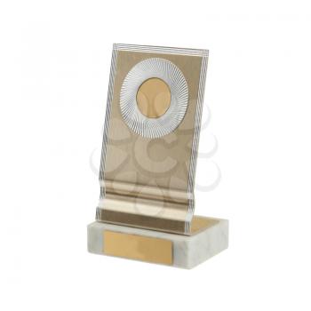 Old award isolated on a white background