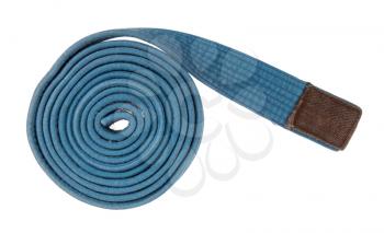 Blue belt isolated on a white background