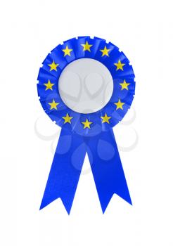 Award ribbon isolated on a white background, European Union