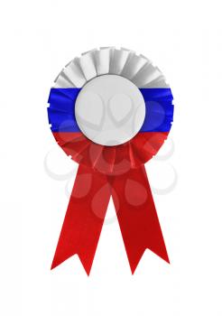 Award ribbon isolated on a white background, Russia