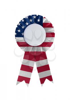 Award ribbon isolated on a white background, United States