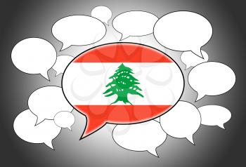 Communication concept - Speech cloud, the voice of Lebanon