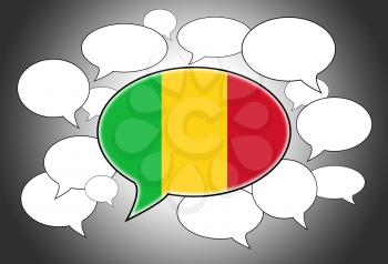 Communication concept - Speech cloud, the voice of Mali