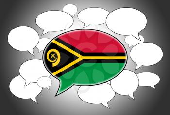 Communication concept - Speech cloud, the voice of Vanuatu