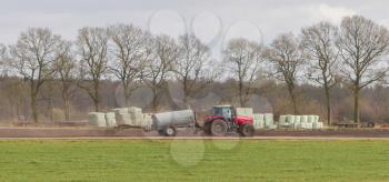Application of manure on arable, dutch farmland