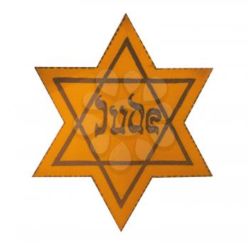 Jewish Yellow Star - This David's Star was used in Ghetto and Concentration Camps.