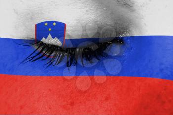 Women eye, close-up, concept of grief, Slovenia