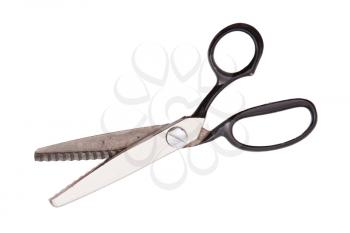 Retro scissors isolated on a white background
