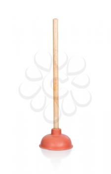 Clean plunger isolated over a white background