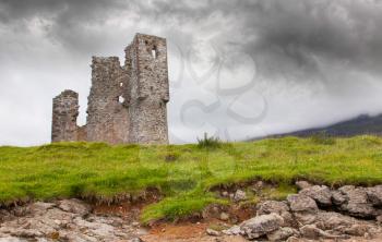 Ruins of an old castle in Scotland