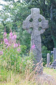 Very old gravestone on a  cemetery, Scotland