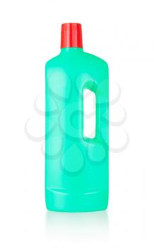 Plastic bottle cleaning-detergent, isolated on white