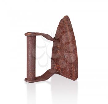 Old iron isolated on a white background