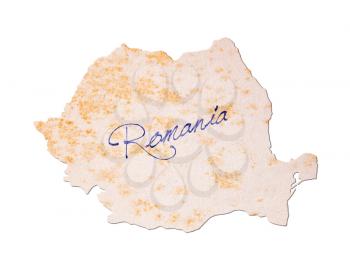 Romania - Old paper with handwriting, blue ink