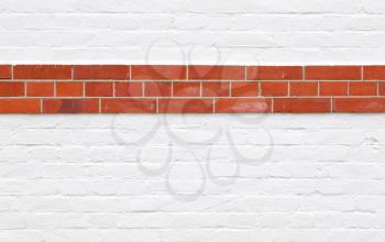 Background of an old vintage brick wall, red and white