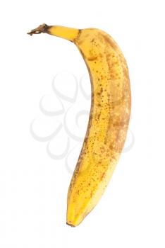 Over ripe banana, isolated on white background