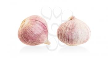 Raw garlic (small) isolated on a white background