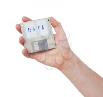 Floppy disk, data storage support, isolated on white - Data
