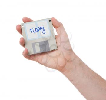 Floppy disk, data storage support, isolated on white - Floppy