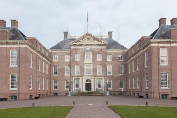 Apeldoorn, Holland, March 6, 2016: Front view of the royal palace Het Loo