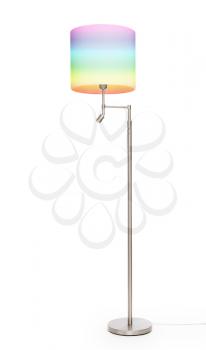 Rainbow floor lamp, isolated on white background