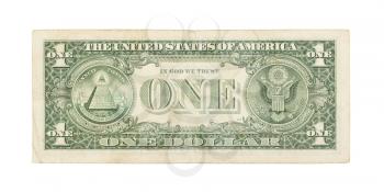 US one Dollar bill, close up photo