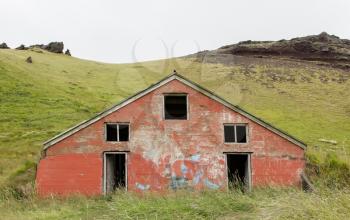 Old abandoned farmhouse in the west of Iceland