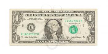 US one Dollar bill, close up photo