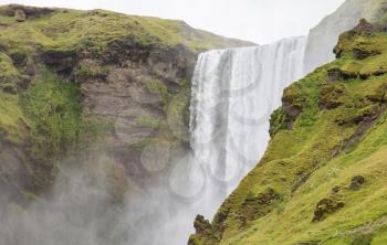 Skogafoss waterfall, one of the bigger waterfalls in Iceland