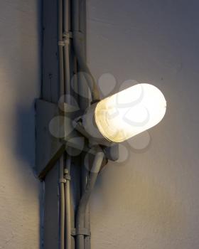 Wall light, industrial light in an old building