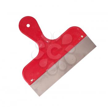 Trowel isolated tool coverage in construction, red